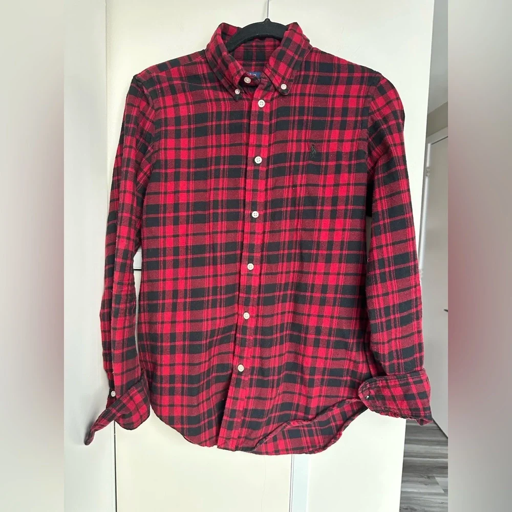 Ralph Lauren POLO Red and Black Plaid Classic Fit Shirt | As Is - Picture 9 of 10